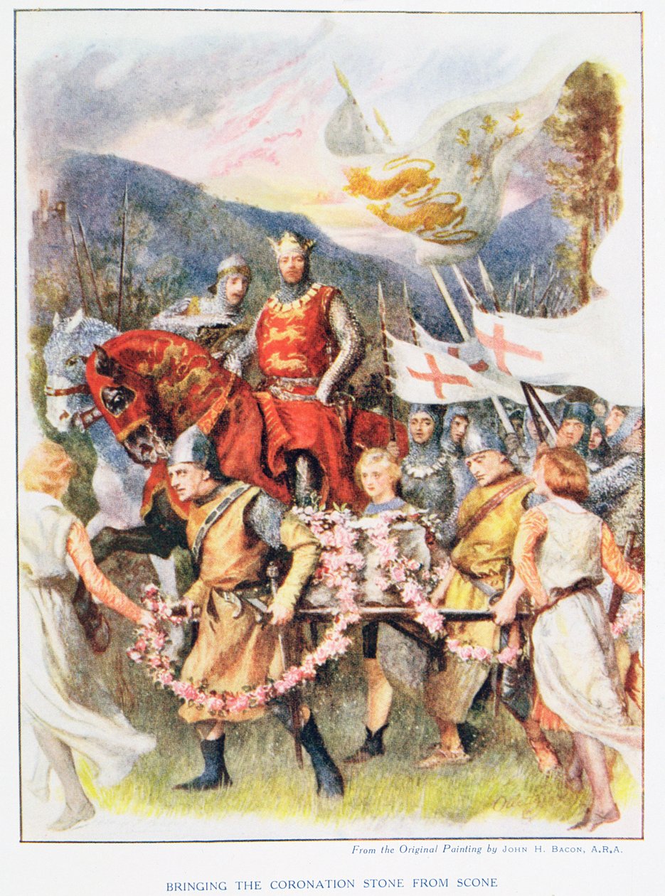 Bringing the Coronation Stone of Scone, ilustrace z 