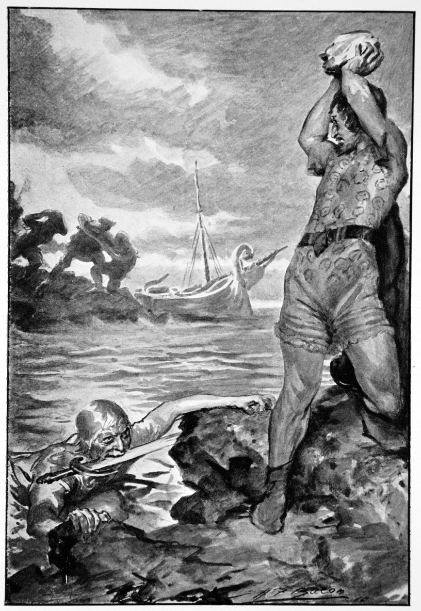 „Thorbion zvedl obrovský kámen“, 1910. od John Henry Frederick Bacon