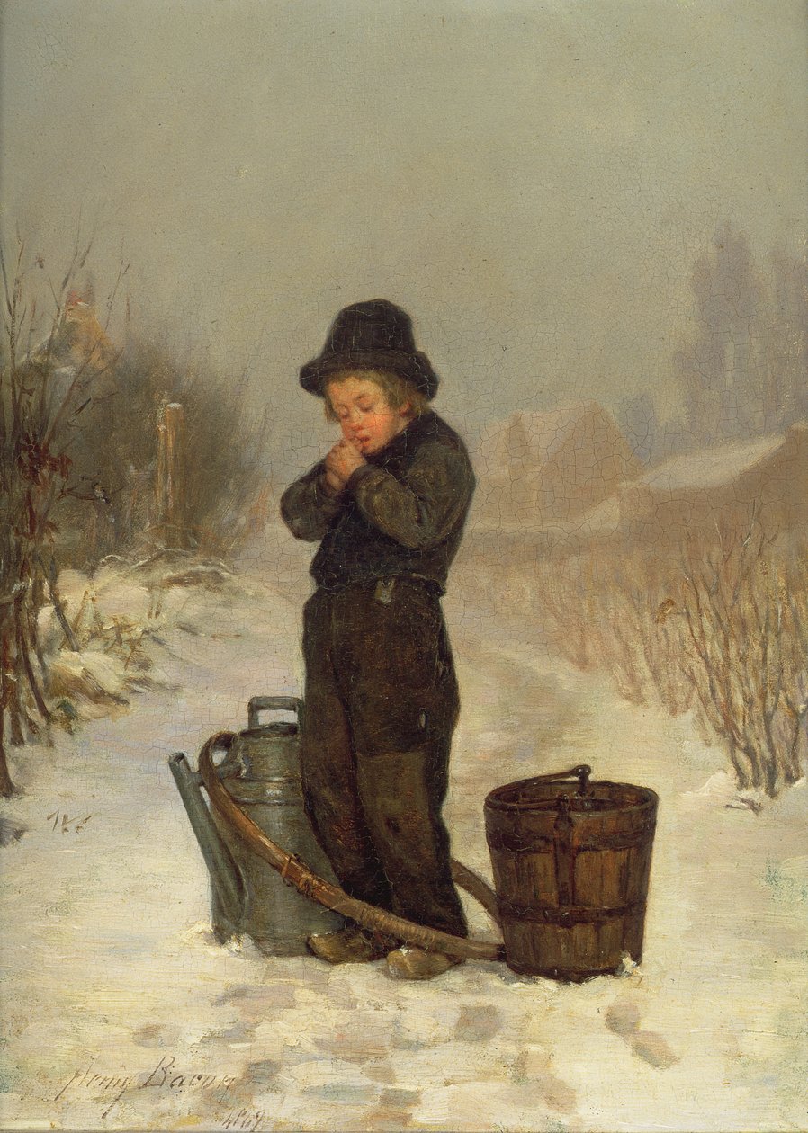 Zahřívání rukou, 1867 od John Henry Frederick Bacon
