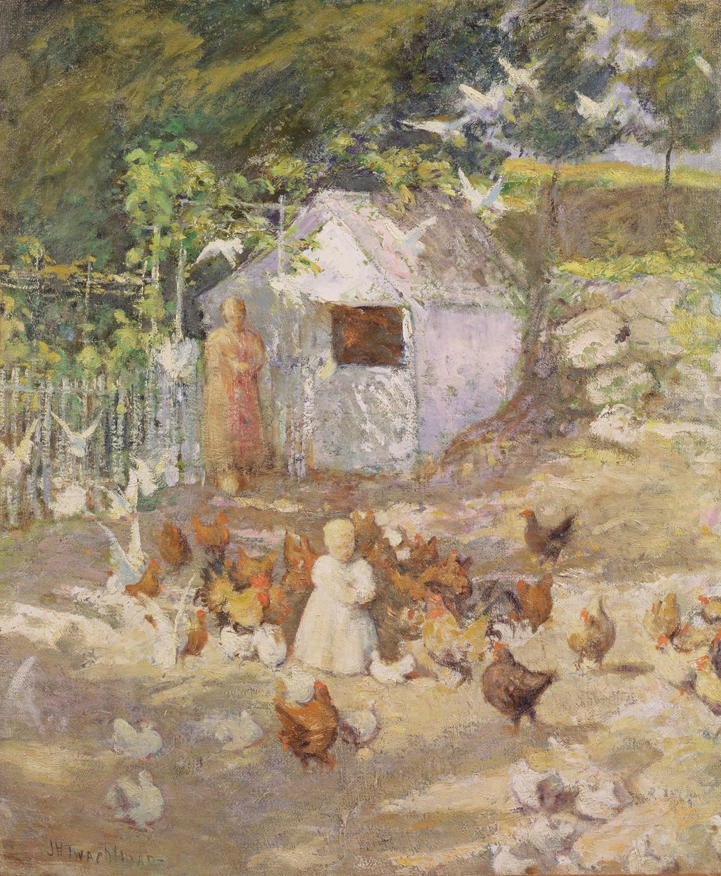 Barnyard, kolem 1890-1900 od John Henry Twachtman