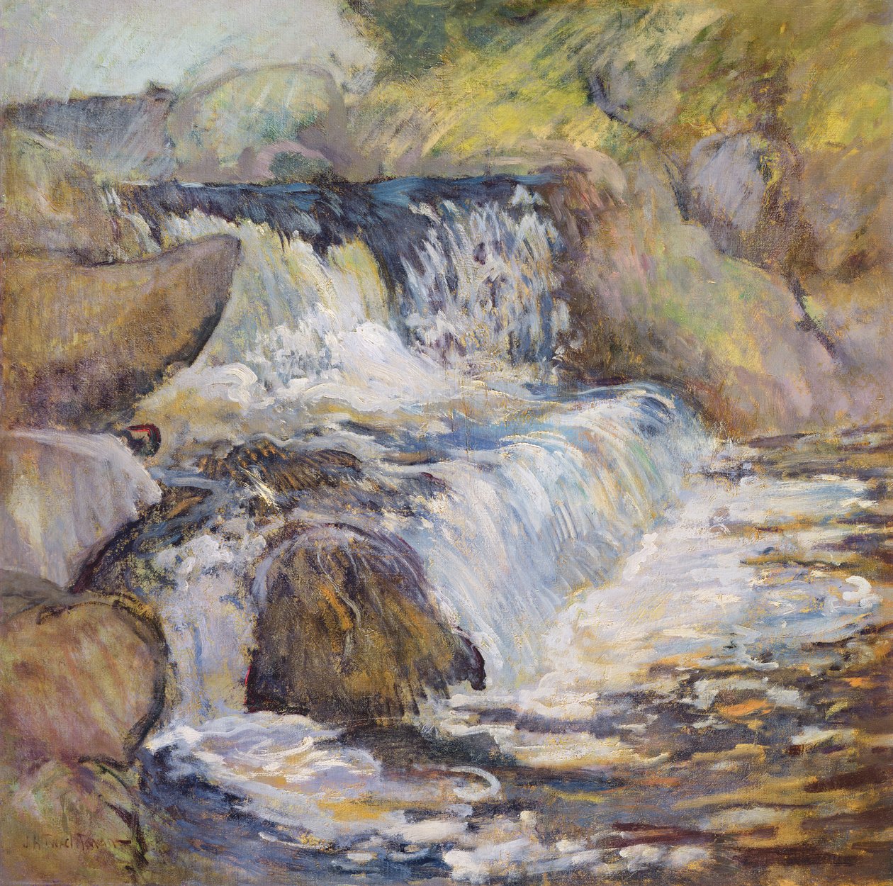 Kaskáda, kolem roku 1889 od John Henry Twachtman