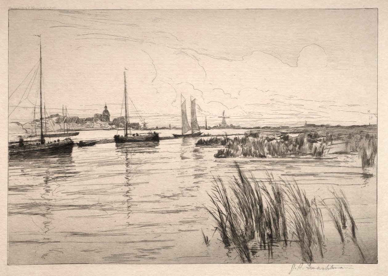Holandská hráz. od John Henry Twachtman