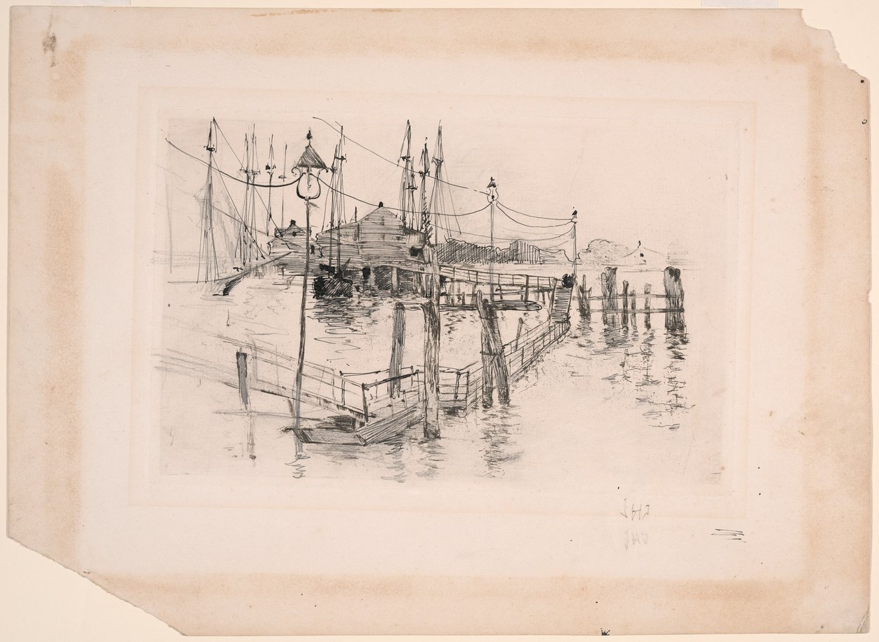 The Old Toll House at Bridgeport (velký talíř) od John Henry Twachtman