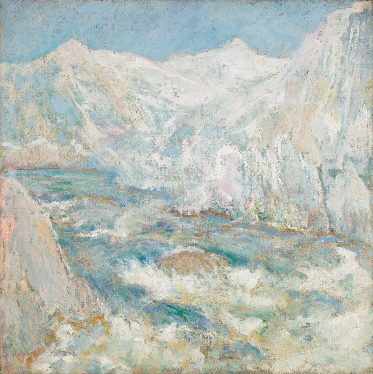 The Rapids, Yellowstone, asi 1890-1899 (olej na plátně) od John Henry Twachtman
