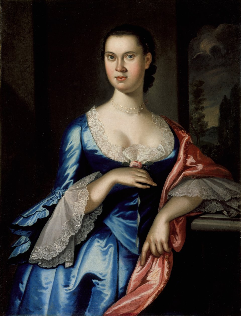 Portrét Elizabeth Chew Smith, 1762 od John Hesselius