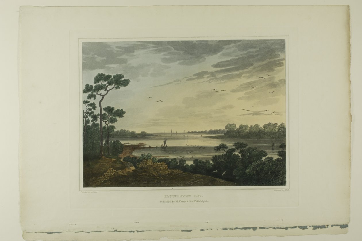 Lynnhaven Bay, deska jedna z druhého počtu malebných pohledů na americkou scenérii od John Hill