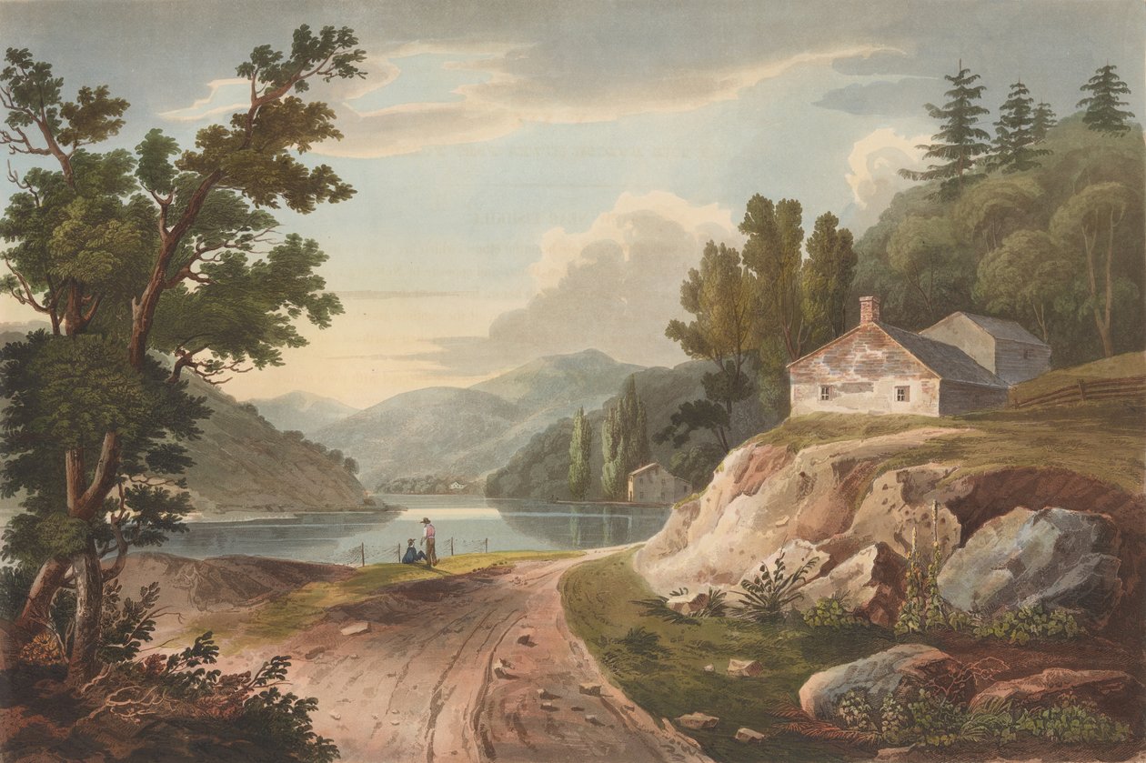 Pohled poblíž Fishkill č. 17 z portfolia řeky Hudson, 1823-24. od John Hill