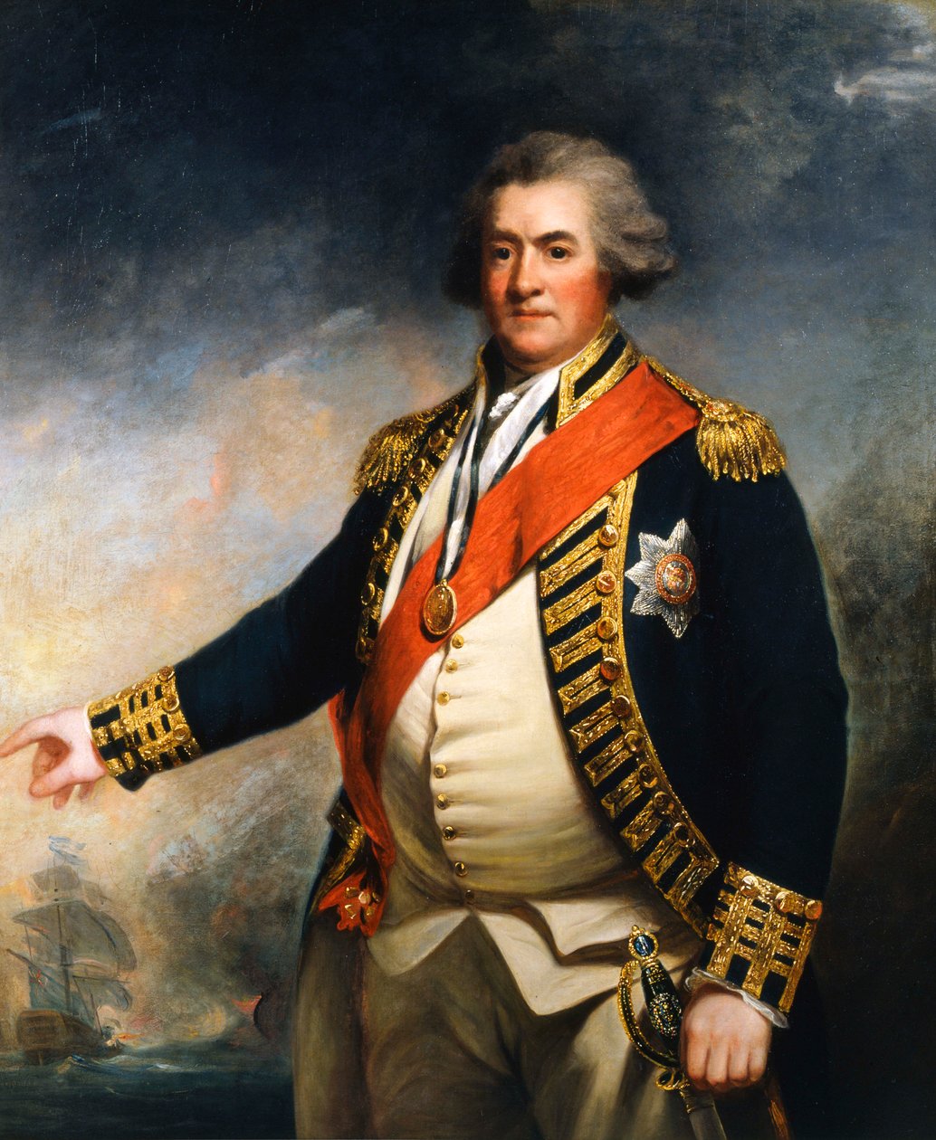 Admirál Lord Duncan, britský námořní velitel z 18. století od John Hoppner