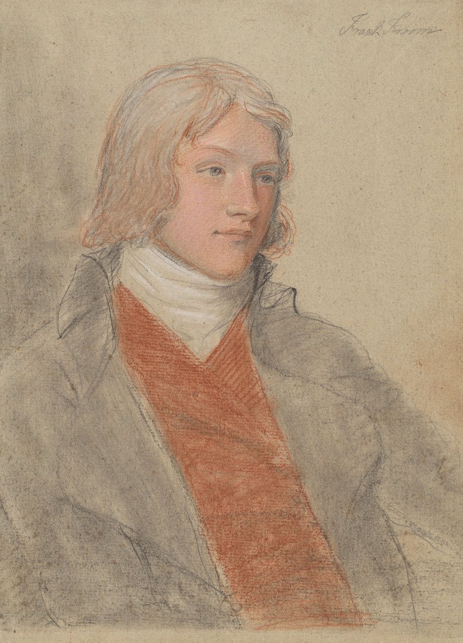 Portrétní studie mladého muže, možná Franka Issoma od John Hoppner