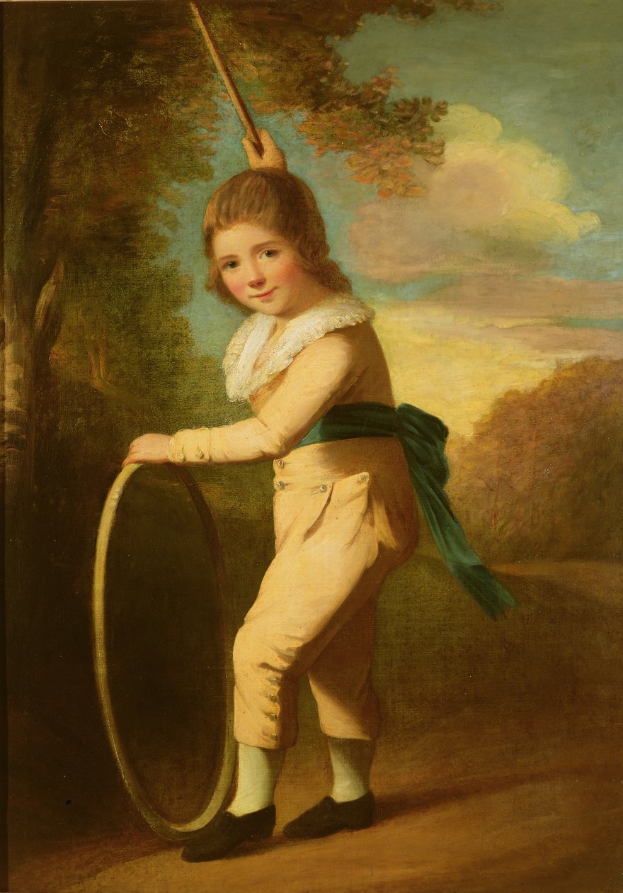 Portrét mistra Williama Morgana s obručí a holí od John Hoppner