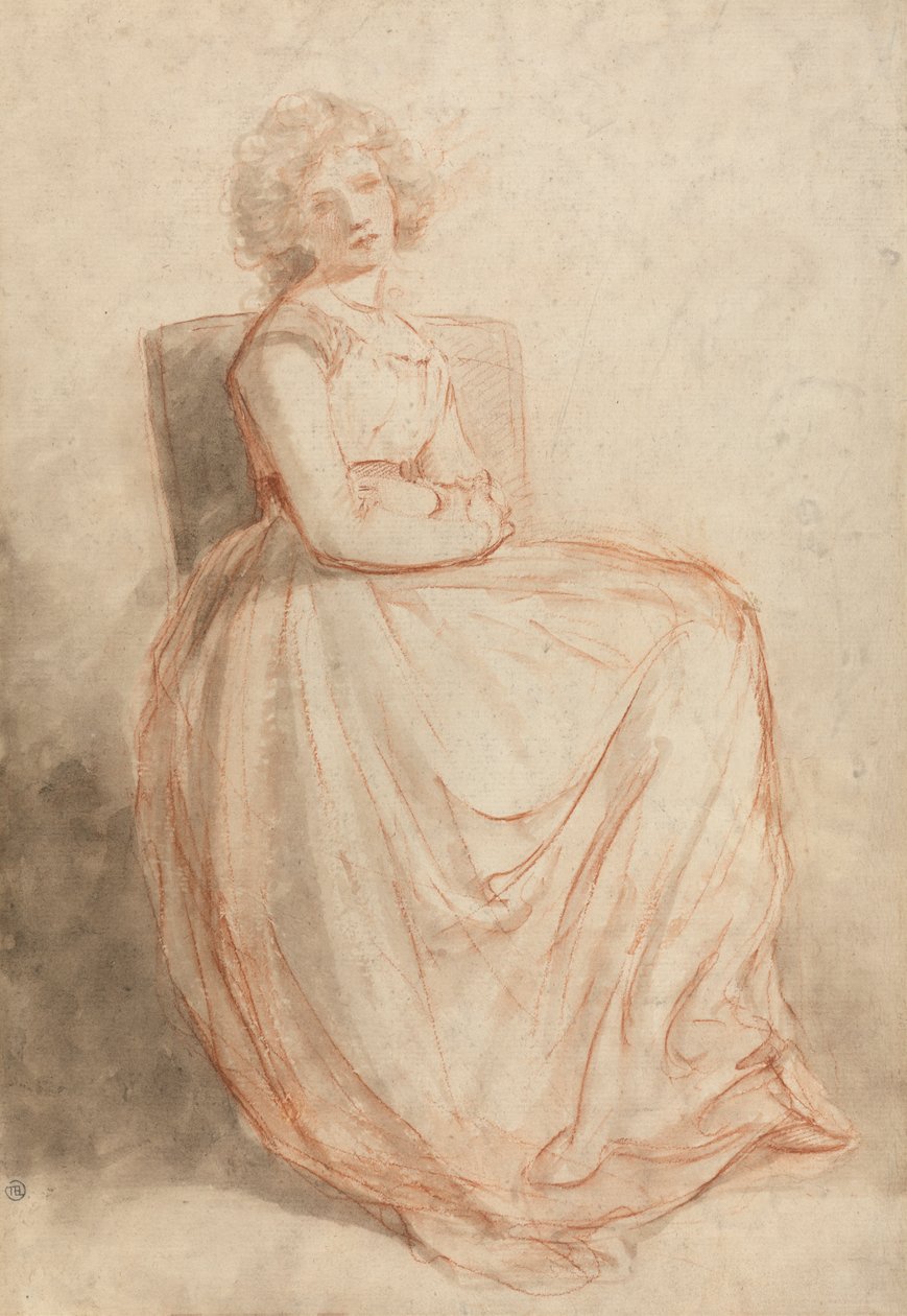 Studie sedící ženy od John Hoppner