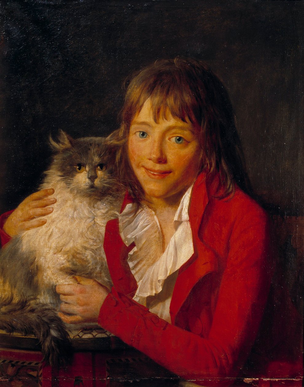 Obraz Dítě a jeho kočka od Johna Hoppnera (1758-1810) Paříž 19. století, Musee d