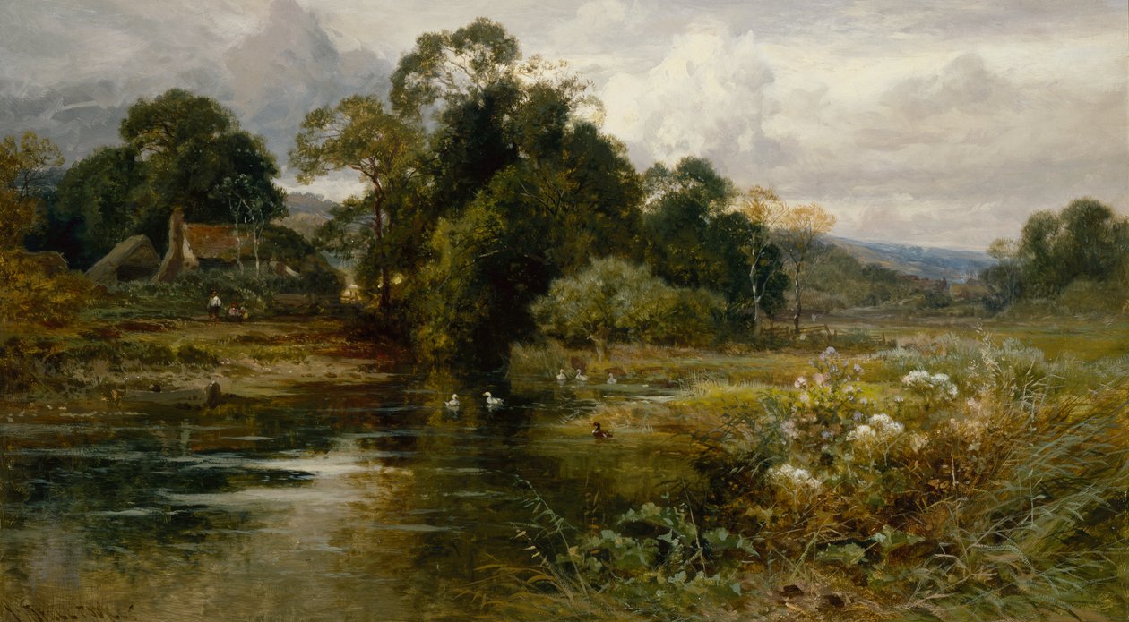 Poblíž Dorking, Surrey (olej na plátně) od John Horace Hooper