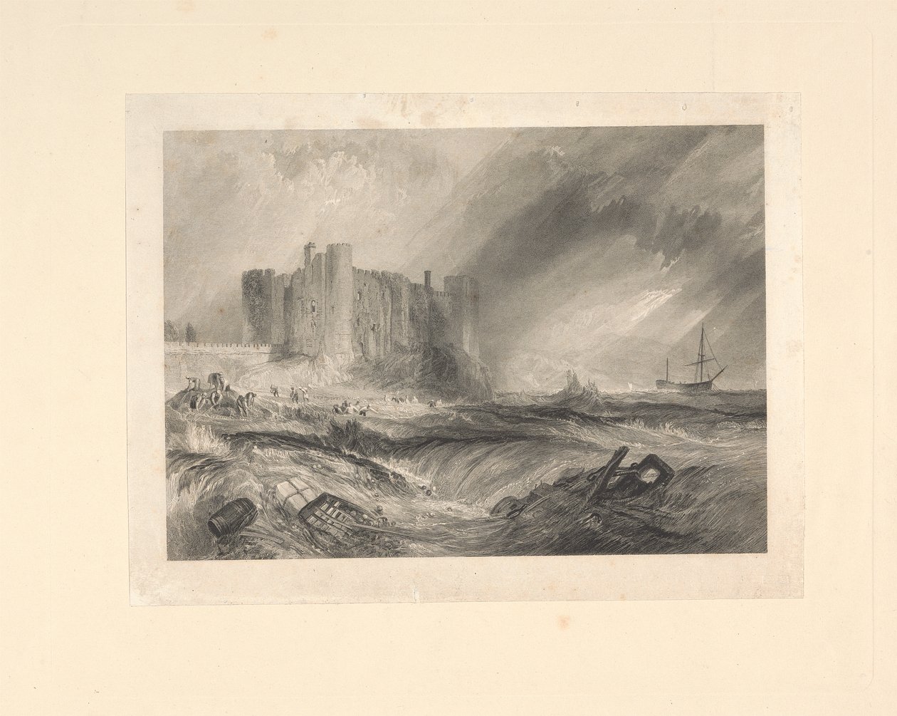 Hrad Laugharne, Carmarthenshire od John Horsburgh