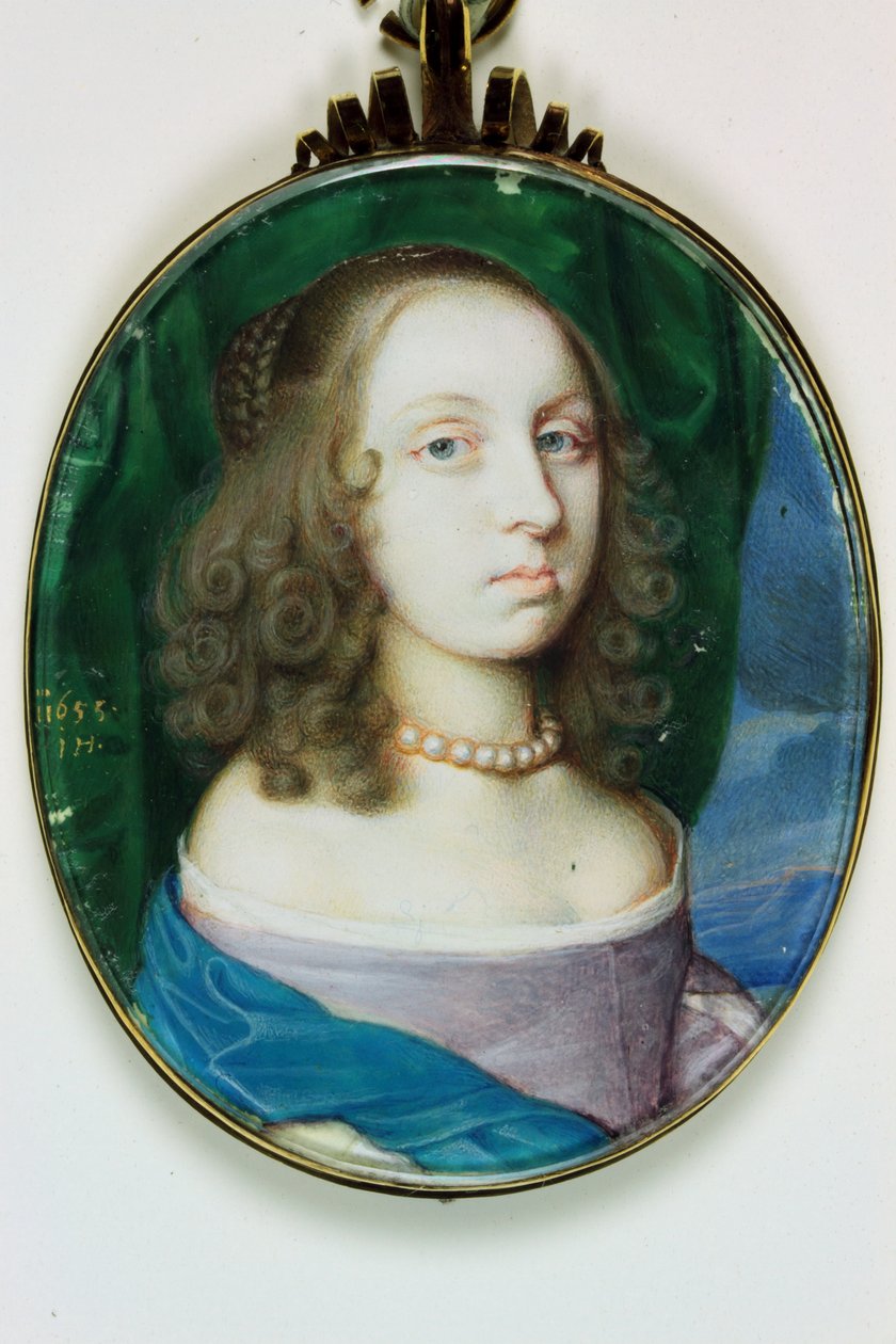 Elizabeth Rogers, vikomtesa Mansfield, poté vévodkyně z Richmondu (akvarel na slonovině) od John Hoskins