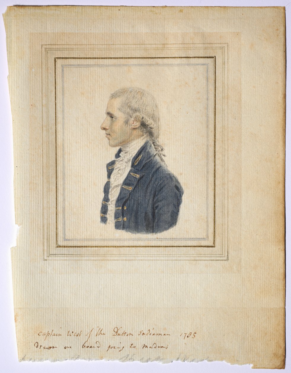 Portrét sira kapitána West of the Dutton Indiaman, 1785. od John I. smart