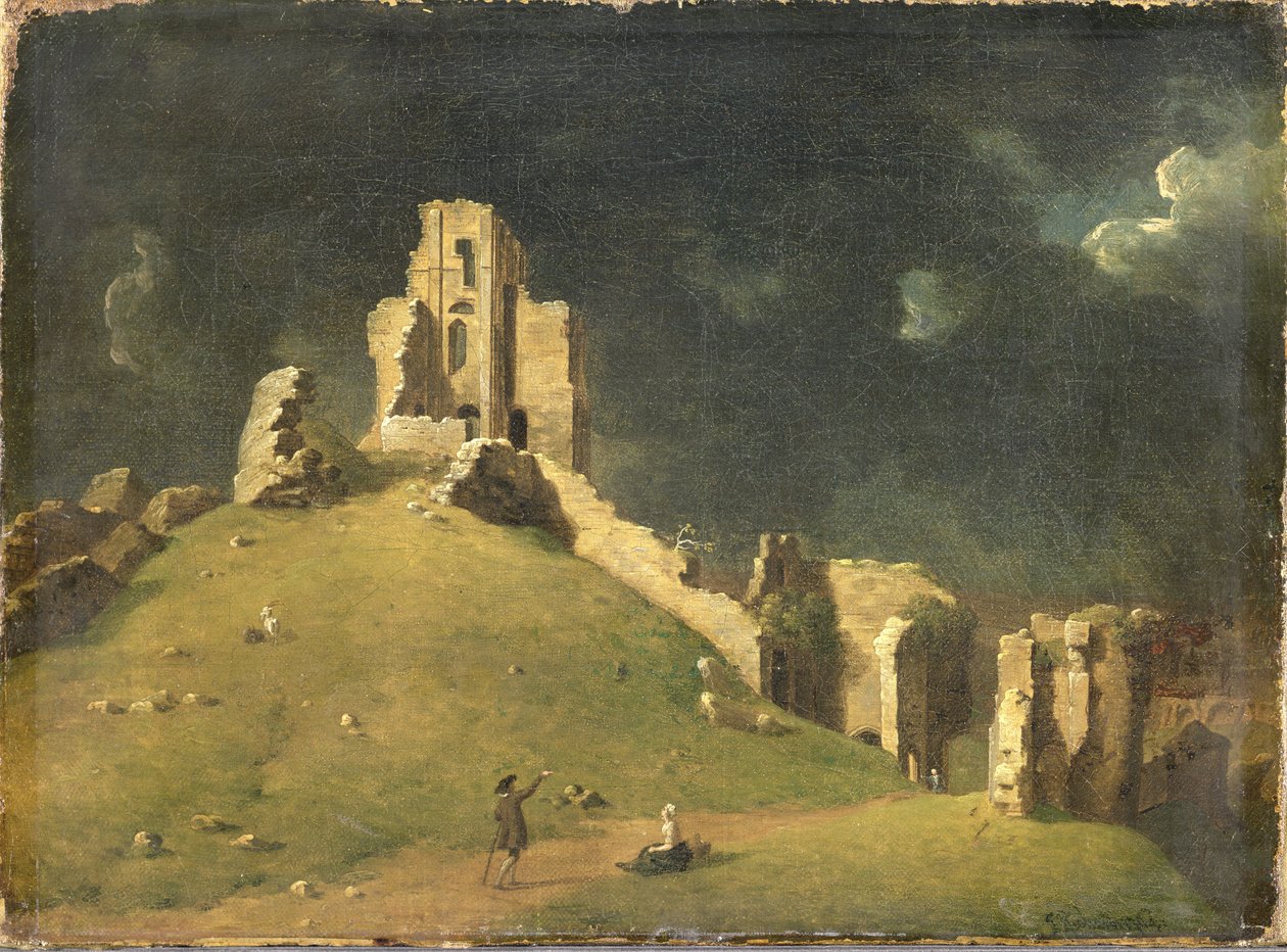 Hrad Corfe, Dorset od John Inigo Richards