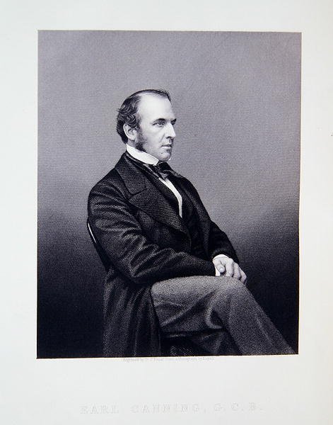Hrabě Canning, z knihy "The Drawing-Room Portrait Gallery of Eminent Personages". od John Jabez Edwin Paisley (after) Mayall