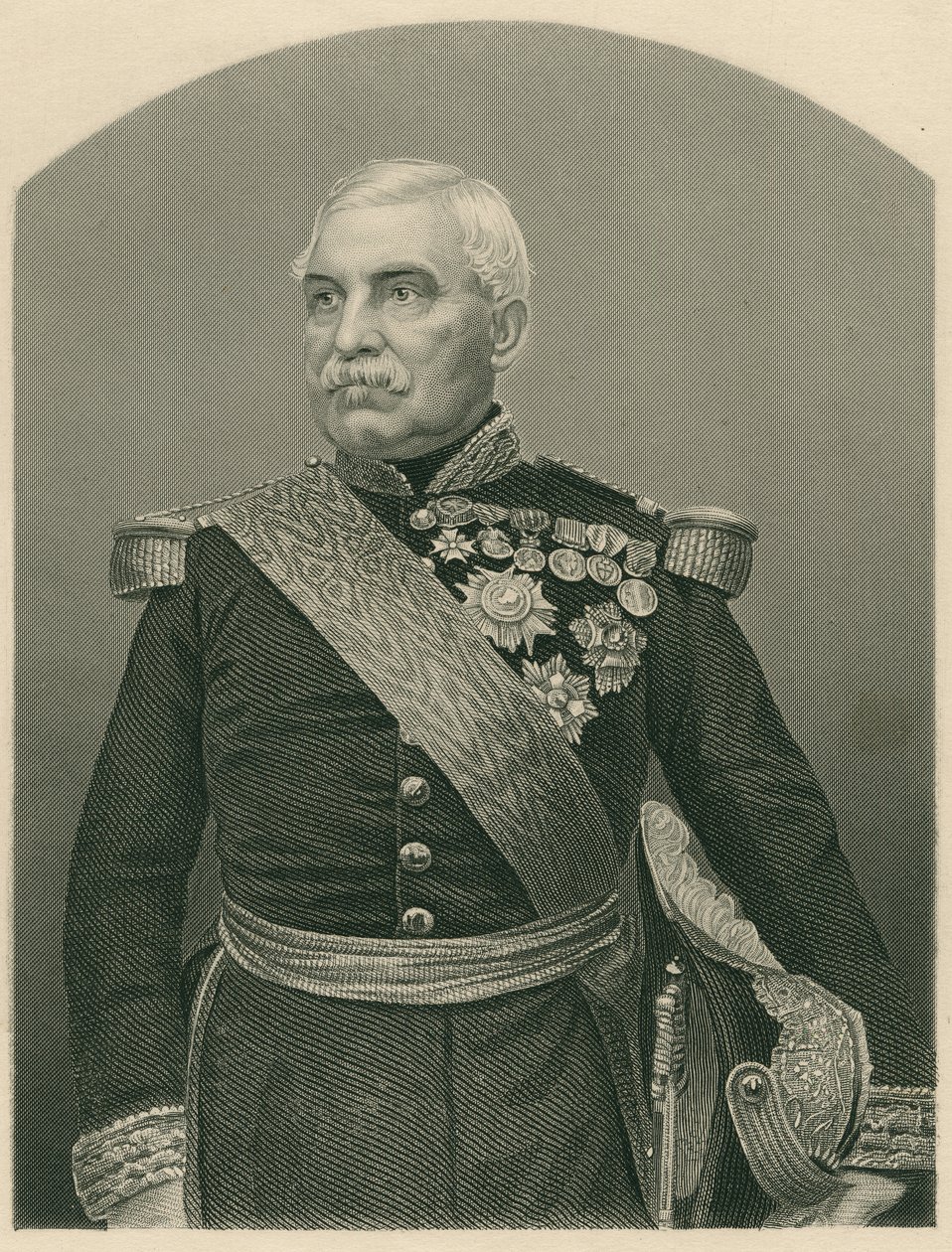 Amable Jean Jacques Pelissier (1794-1864) vévoda z Malakoff od John Jabez Edwin Paisley Mayall