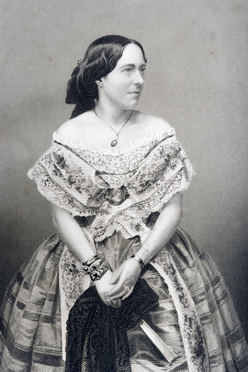 Clara Novello (1818-1908), rytina D. J. Pounda podle fotografie z knihy "The Drawing-Room of Eminent Personages, Volume 2", vydané v Londýně roku 1860. od John Jabez Edwin Paisley Mayall