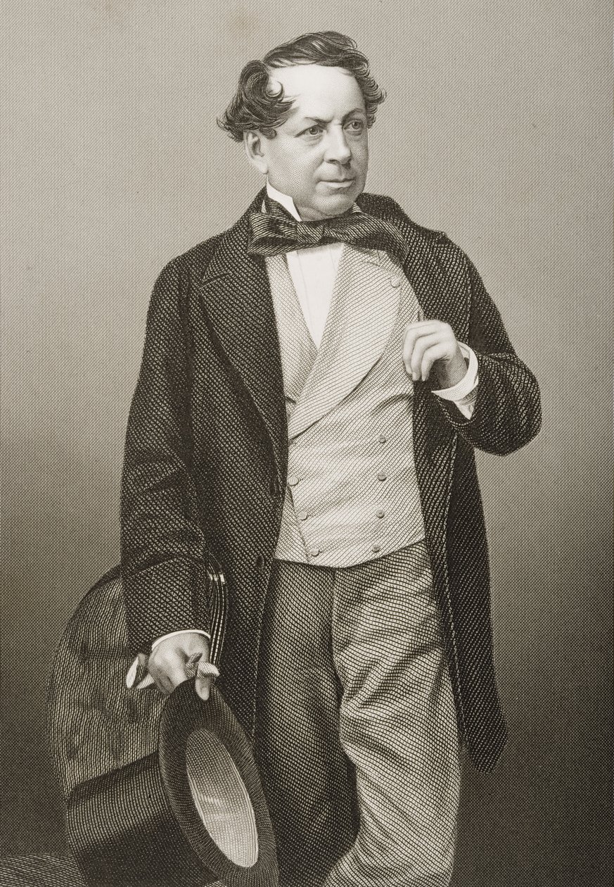 John Baldwin Buckstone (1802-79) vyryl D.J. Libra z fotografie z 