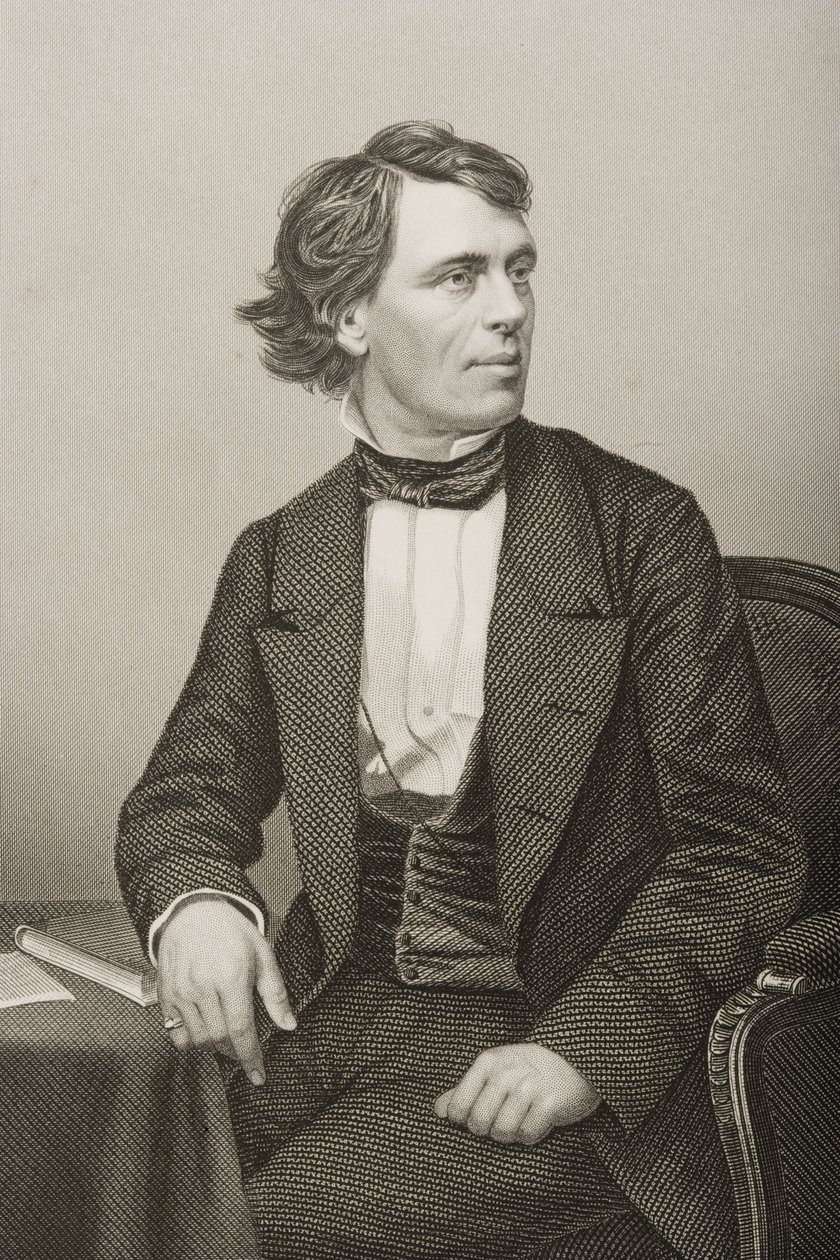 John Bartholomew Gough (1817-86) vyryl D.J. Libra z fotografie z 