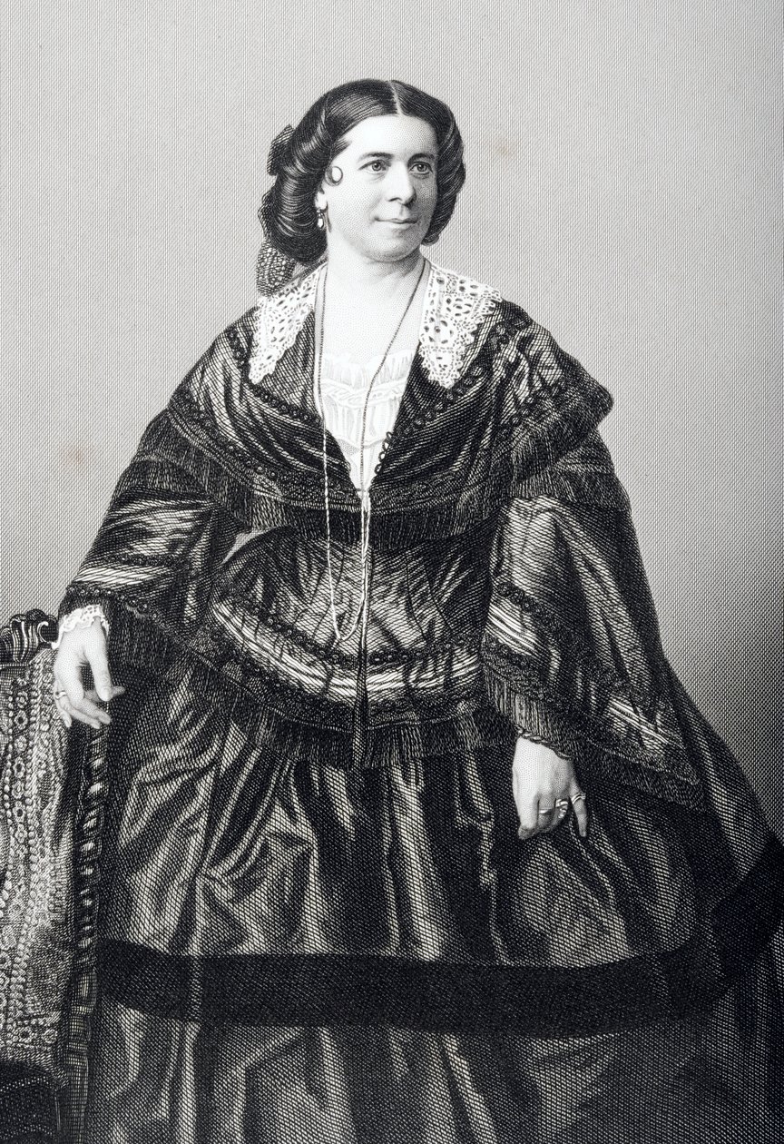 Madame Anna Bishop (1810-84) rytina D.J. Libra z fotografie z 