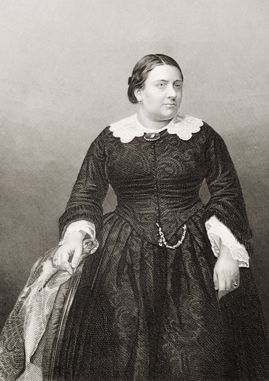 Madame Marietta Alboni (1824-94) vyryla D.J. Libra z fotografie z 