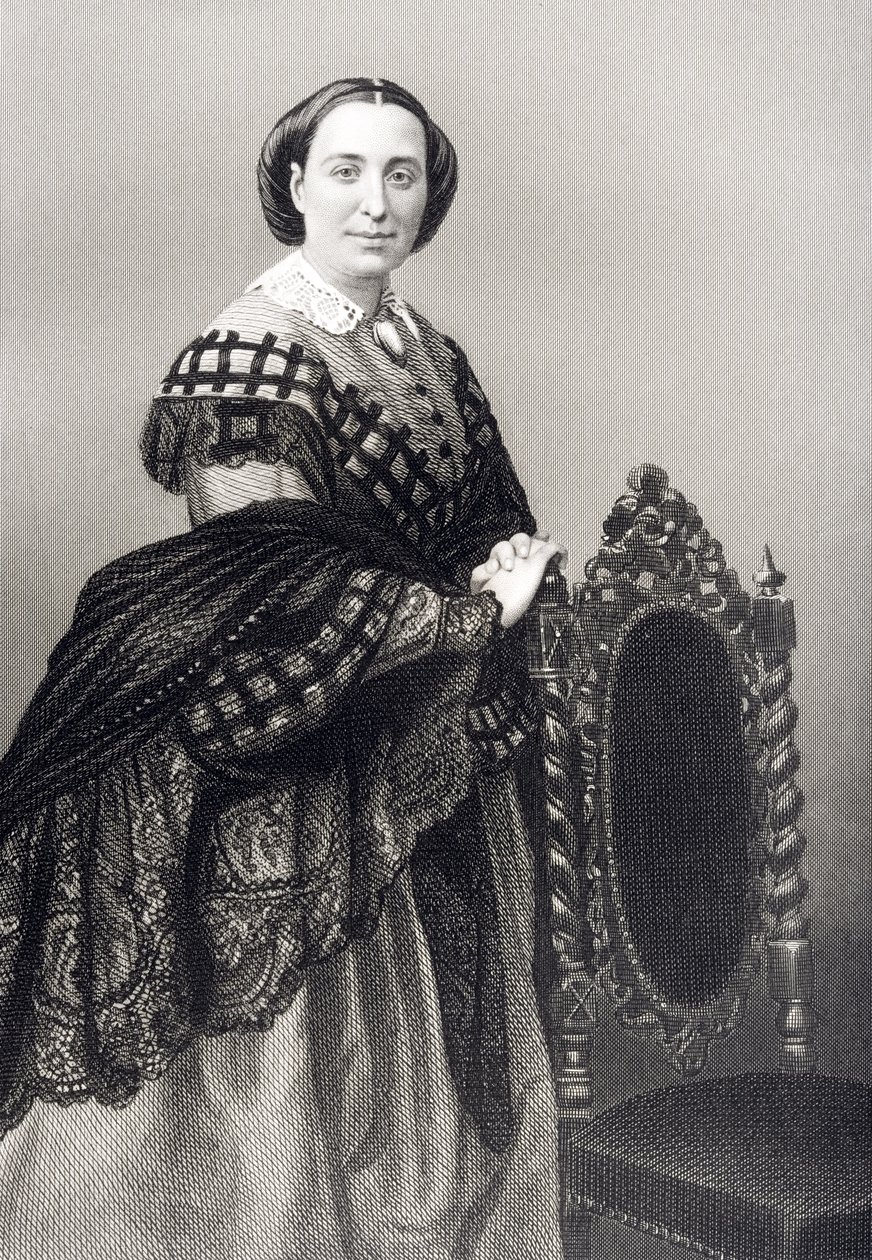 Madame Rosino Penco (1823-94) vyryla D.J. Libra z fotografie z 