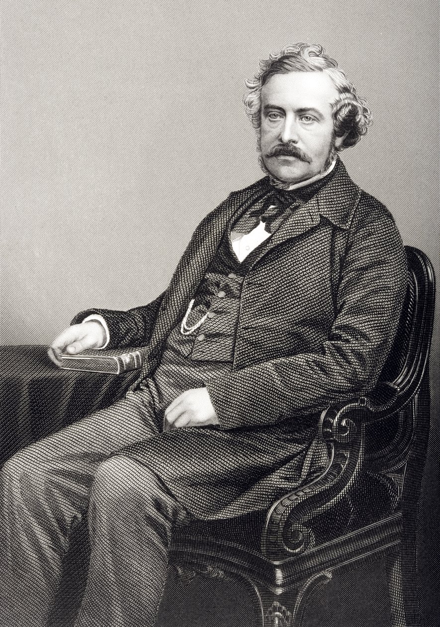 Martin Farquhar Tupper (1810-89) ryl D.J. Libra z fotografie z 