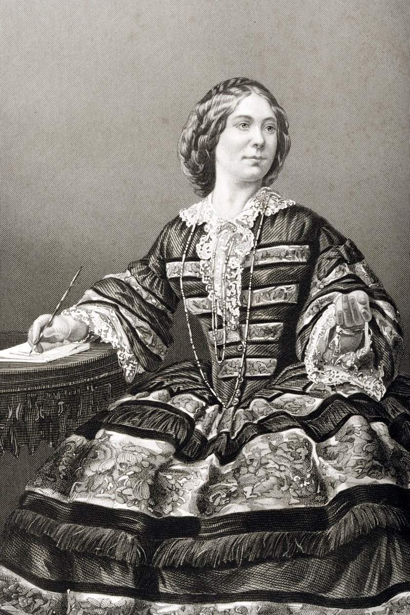 Slečna Amy Sedgwick (1830-97) rytina D.J. Libra z fotografie z 