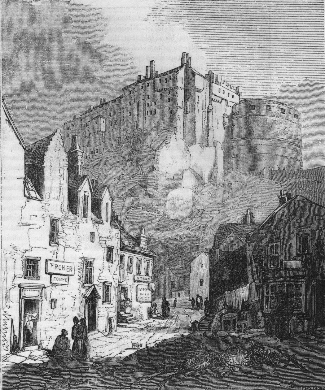 Hrad Edinburgh, 1843, 1845 od John Jackson