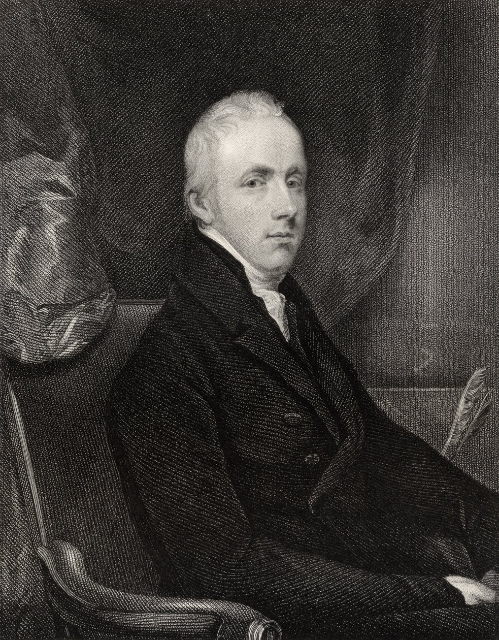 George Howard, 6. hrabě z Carlisle, rytina T.A. Deana (fl.1773-1840), z knihy "National Portrait Gallery, volume II", vydané v roce 1835. od John Jackson