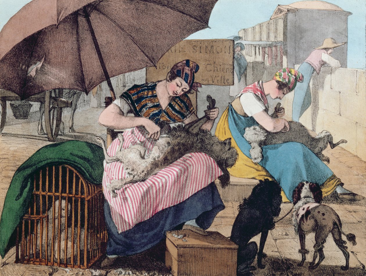 Psí nůžky na Pont-Neuf od John James Chalon