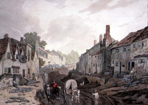 Pouliční scéna, Erith, Kent od John James Chalon