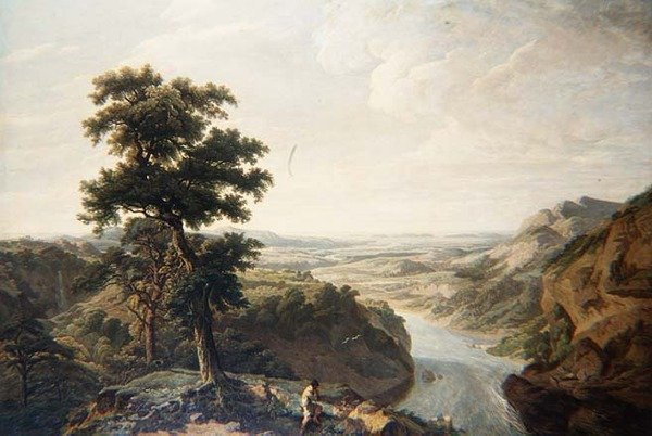 Řeka Severn, při pohledu na moře od John James Chalon