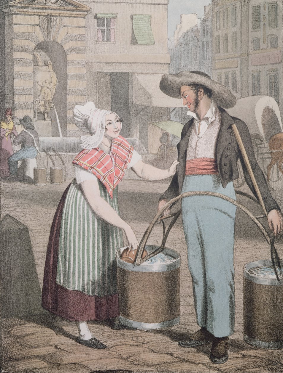The Water Carrier, 1821 od John James Chalon