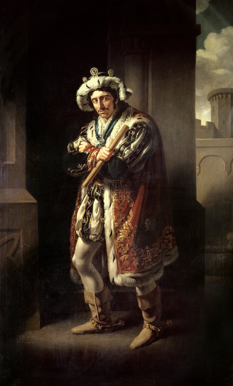 Edmund Kean (1787-1833) jako Richard III od John James Halls
