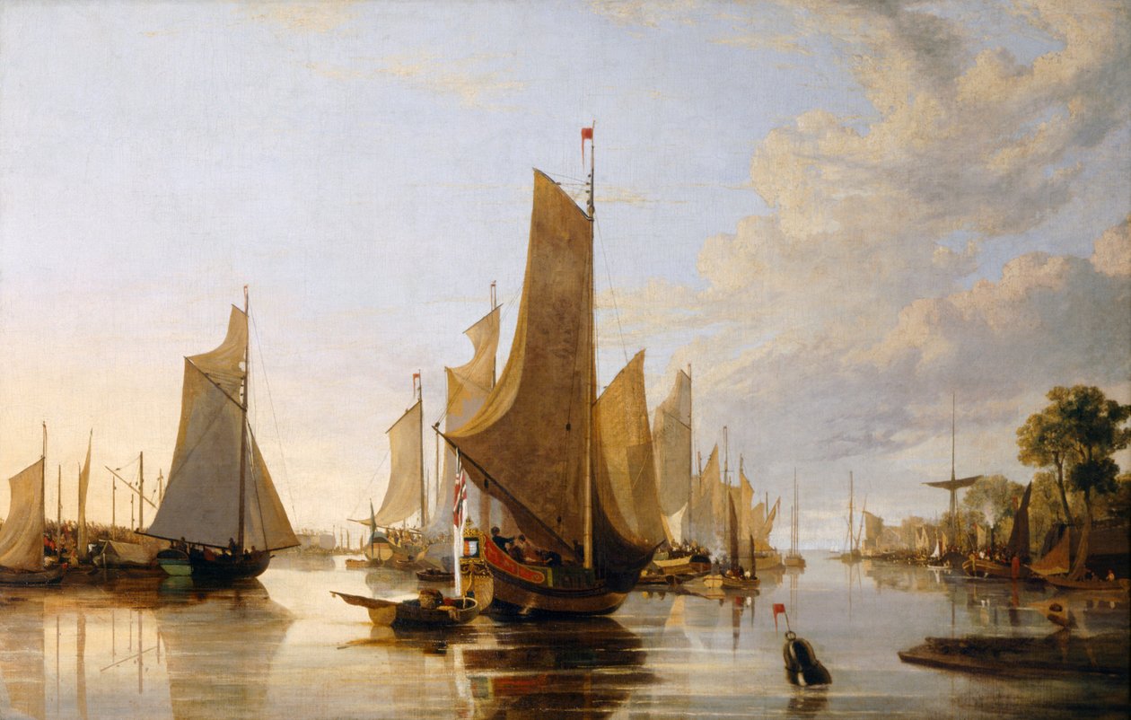 The Yarmouth Water Frolic, cca 1821 (olej na plátně) od John & John Berney (1794 1842) Crome