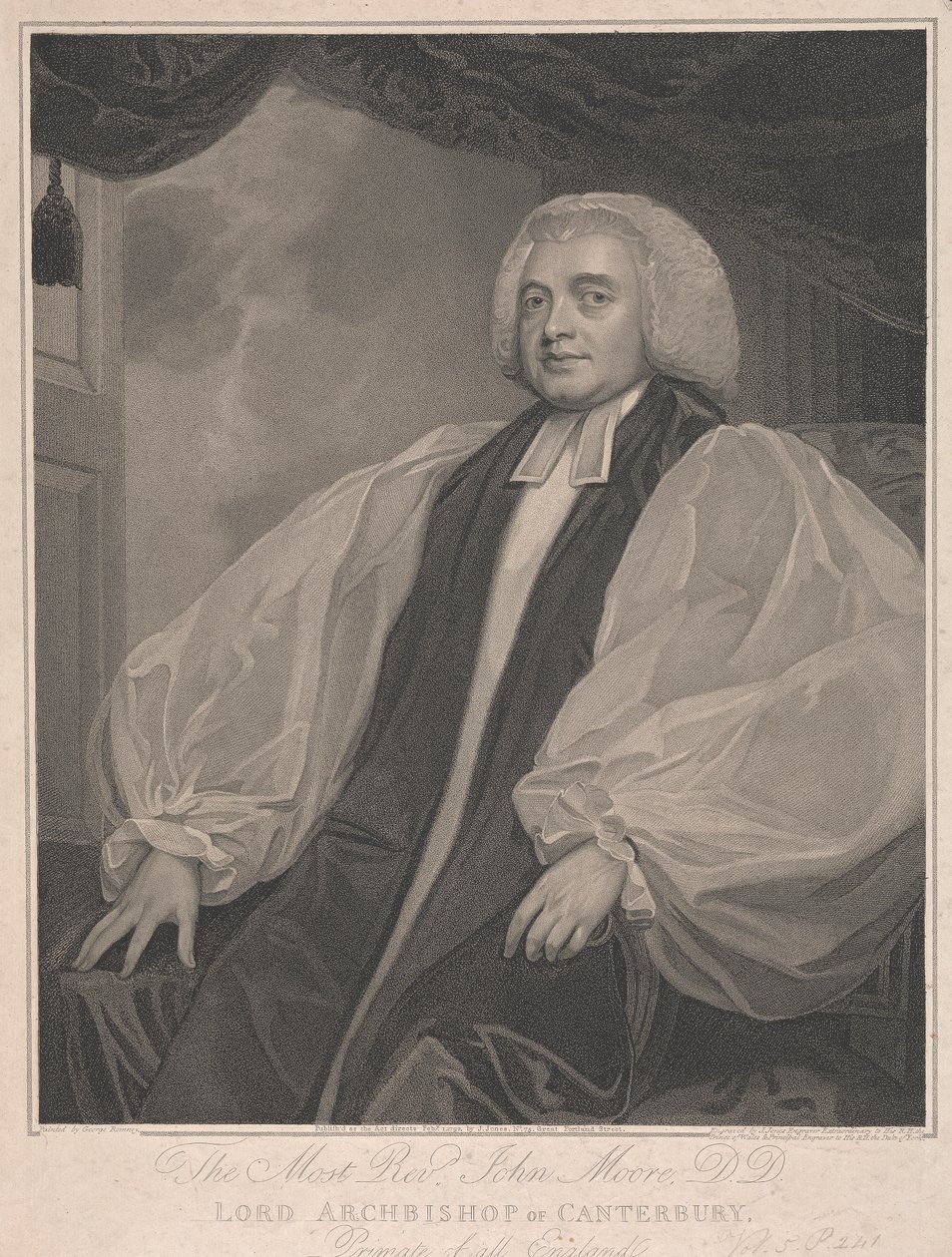Reverend John Moore, lord arcibiskup z Canterbury od John Jones