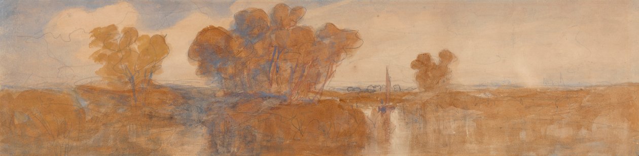 Pohled do dálky na Norwich od John Joseph Cotman