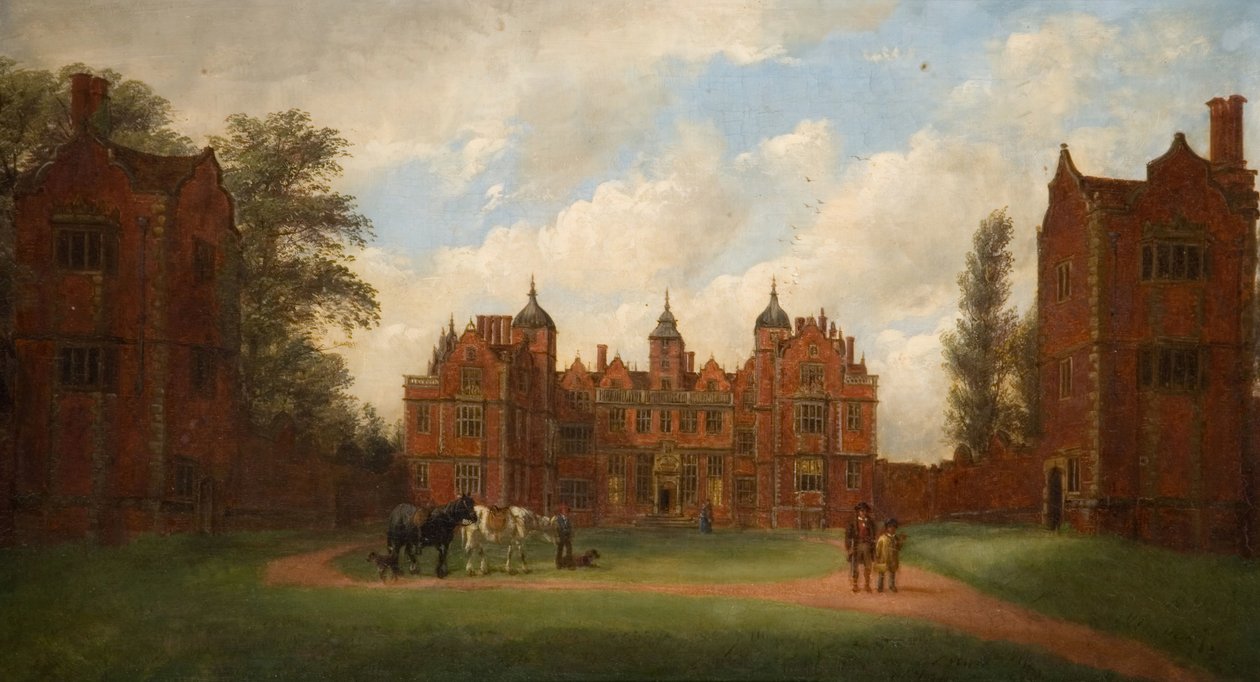 Aston Hall The East Front, 1854. od John Joseph Hughes