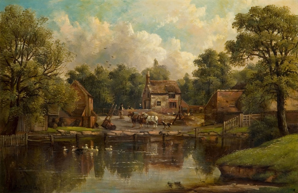 Farma ve Wood Lane, Handsworth, 1850-1908. od John Joseph Hughes
