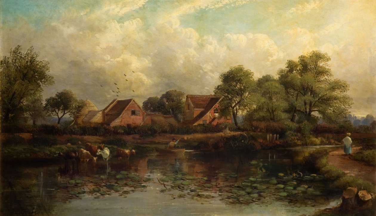 Farma ve Wood Lane, Handsworth, 1850-1908. od John Joseph Hughes