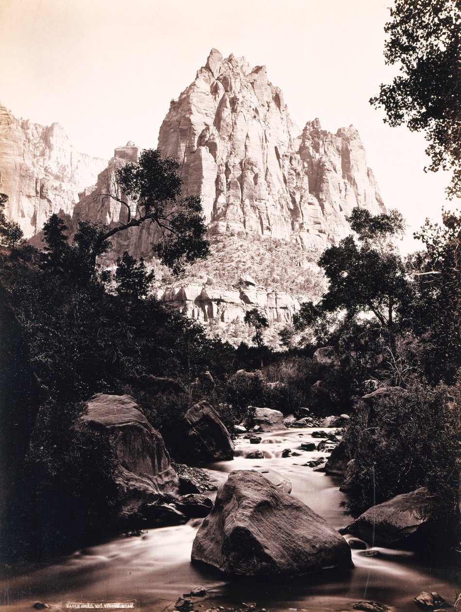 Eagle Crag, Rio Virjen, Utah od John K. Hillers