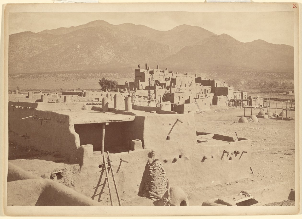 Severní Taos Pueblo, Nové Mexiko od John K. Hillers