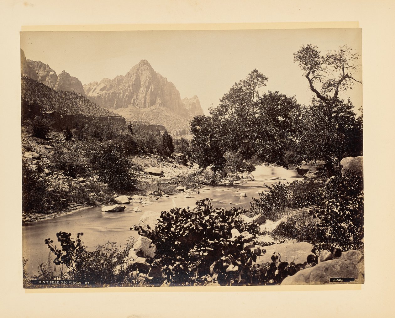 Zion Peak, Rio Virgen, Utah od John K. Hillers