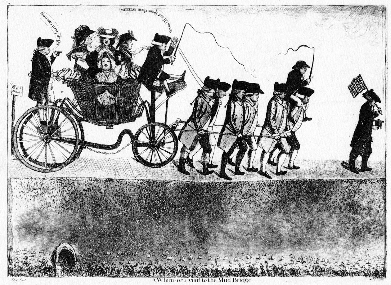 Rozmar nebo návštěva Bahenního mostu, 1786 od John Kay