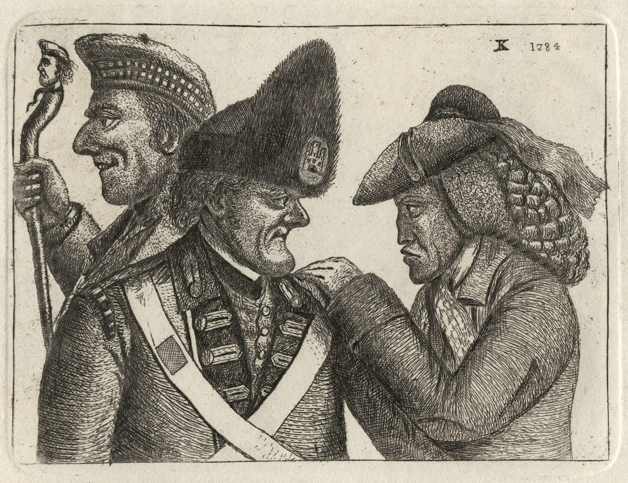 James Robertson of Kincraigie; John Dhu (Dow, MacDonald); Jamie Duff by John Kay od John Kay