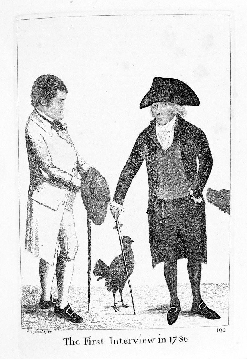 První rozhovor v roce 1786 mezi deaconem Brodiem a Georgem Smithem, 1788 od John Kay